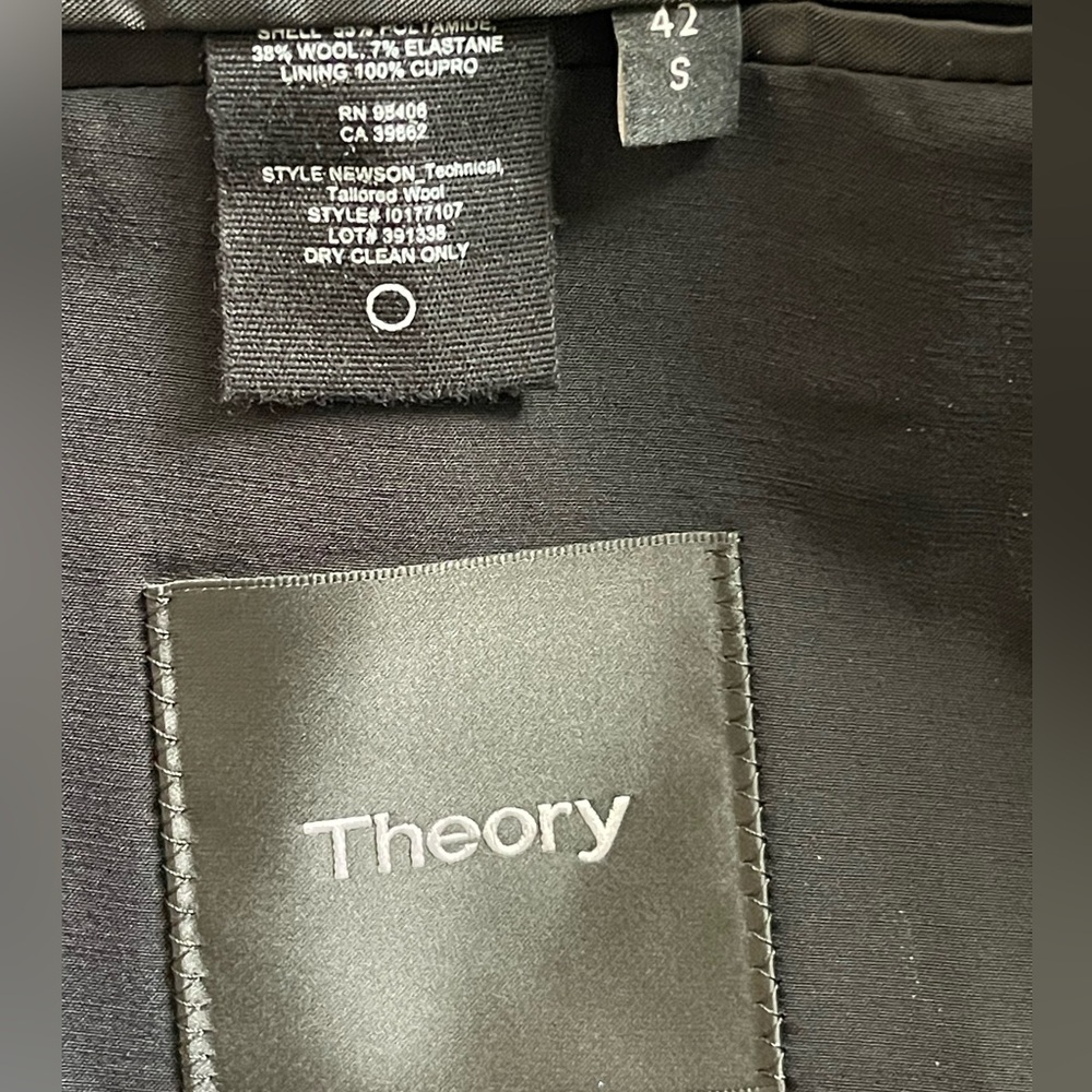 Theory Charcoal Wool Blend Jacket - Picture 6 of 7